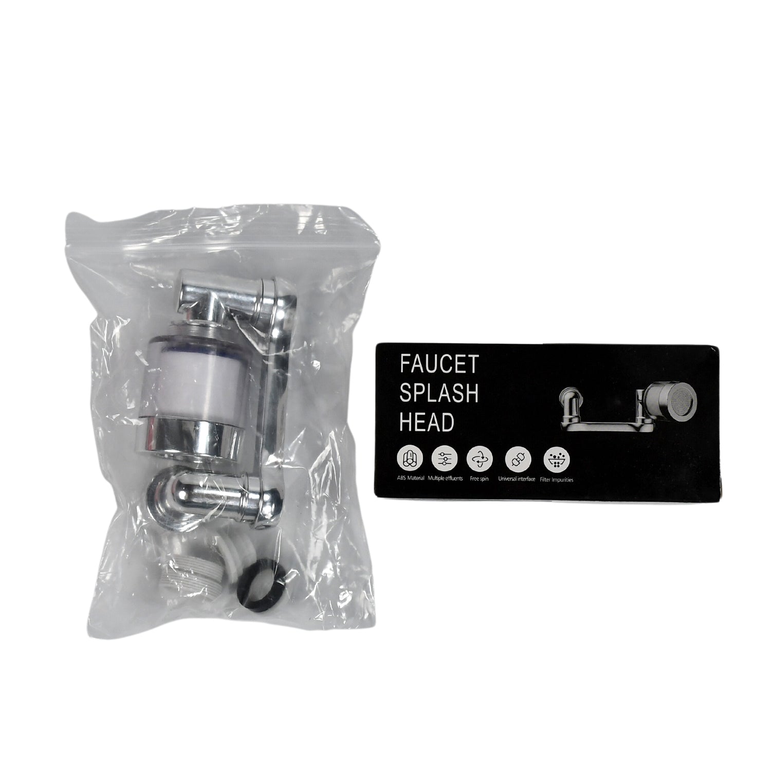1509 Splash Faucet Filter Faucet, 1080 Rotating Faucet Sprayer Head Double O-ring Design, Movable Tap Water Saving, Sink Aerator Extender For Bathroom Kitchen DeoDap 1509 Splash Faucet Filter Faucet, 1080 Rotating Faucet Sprayer Head Double O-ring Design, Movable Tap Water Saving, Sink Aerator Extender For Bathroom Kitchen DeoDap